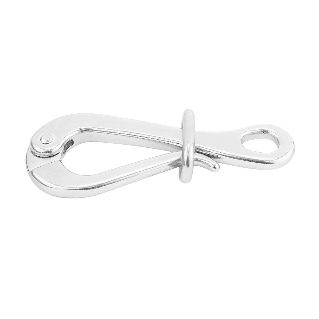 4" Quick Release Eye Pelican Shackle 316 Stainless Steel Locked Rectangle Ring folding Shackle Lifeboat Life Raft marine boat