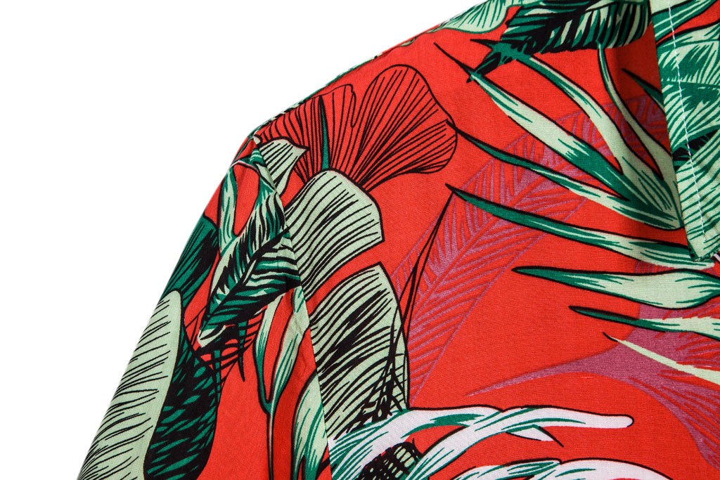 Novedad , camisa corta para hombre, camisa holgada con hebilla de esparcimiento, camisa de manga corta menétnica informal estampada hawaiana, camisa, blusa, camisa de verano