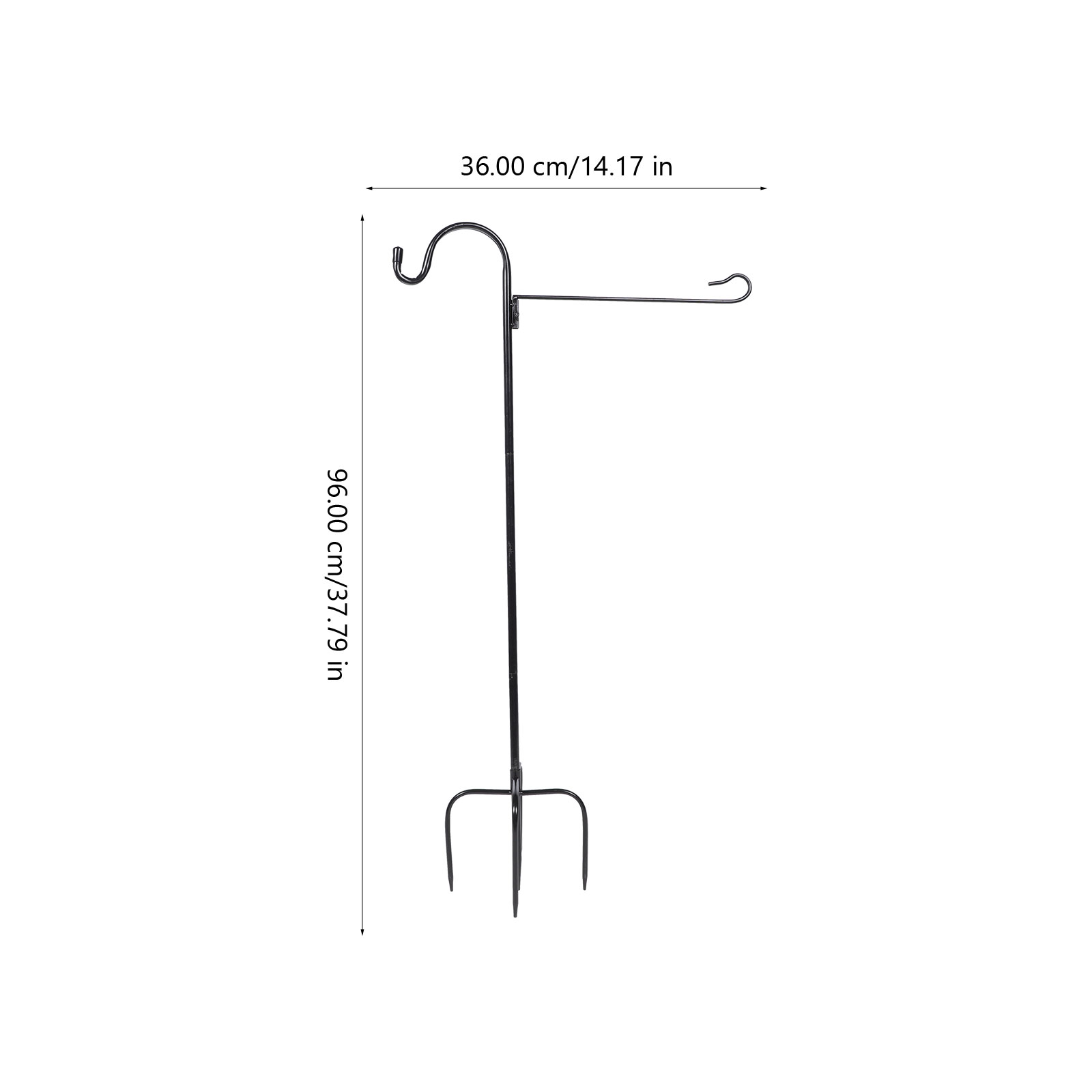 Ground Inserted Hook Practical Light Hanging Hook Shepherd Hook Iron Lamp Hook for Park