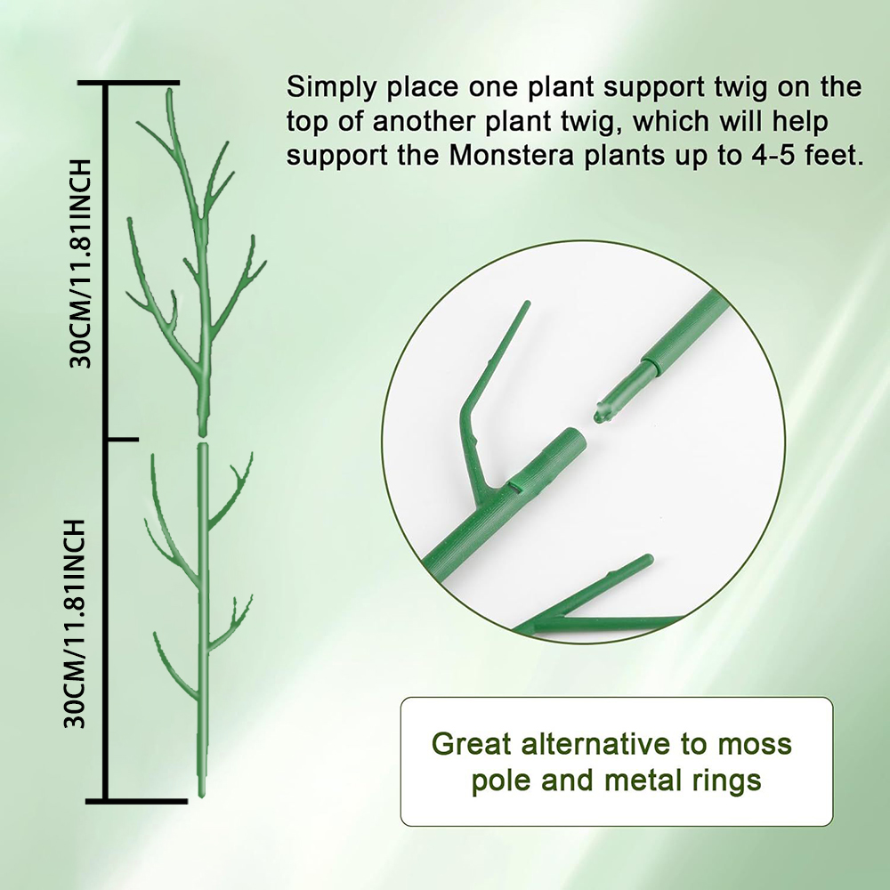 30/60/90cm galho planta suporte 3 pçs suporte ramo de árvore plantas estacas treliça destacável para jardim vaso flor musgo pólo