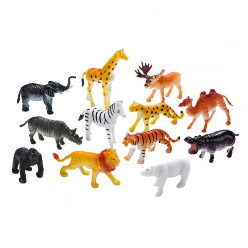 12Stck Ebene Figur SchöNe Aussehen Schweißen Prozess PVC Miniatur Mini Tierfiguren für Sammlung: Ursprünglich Titel