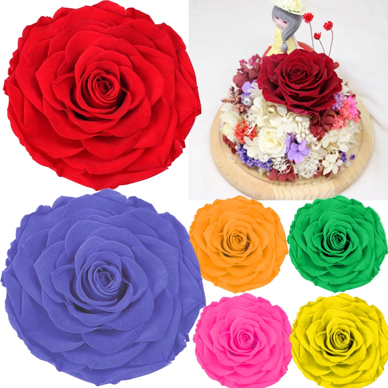 8 Stks/doos Bewaard Rose Bloemen Onsterfelijke Rose 5Cm Diameter Moeders Dag Diy Bruiloft Eeuwige Leven Bloem Materiaal