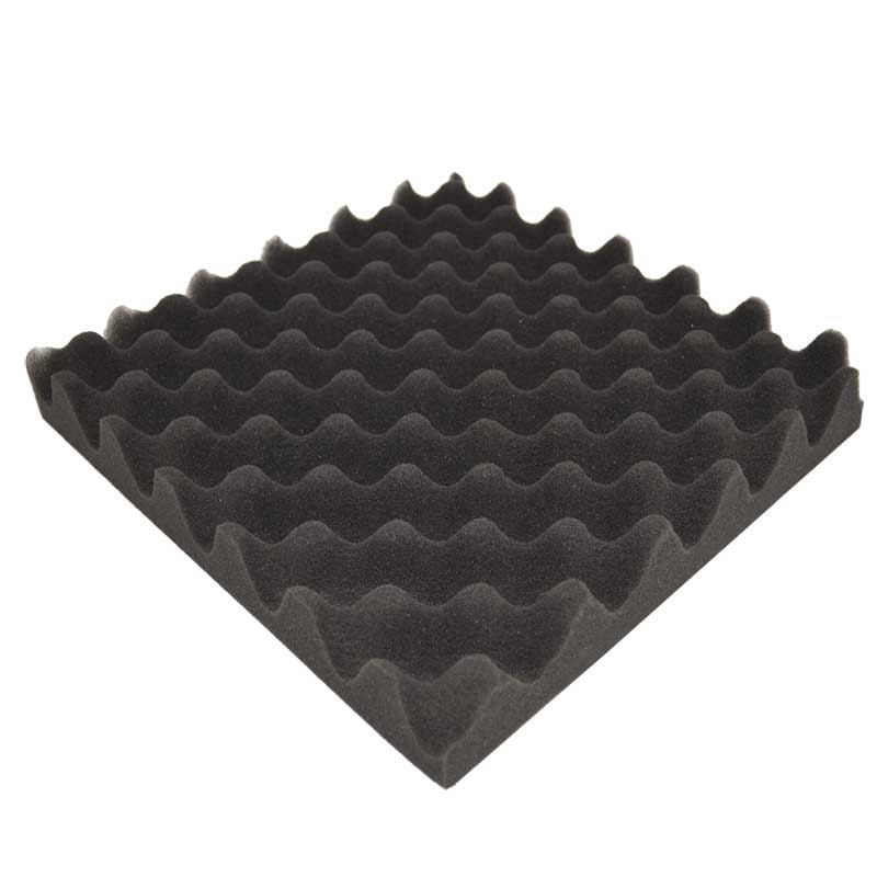 Beiyin [12/Pack] Ei Krat Vormige Geluid Isolatie Tegels Akoestische Foam Studio Geluidsisolatie Panelen Brandwerende 12X12X2 "Inch: Black