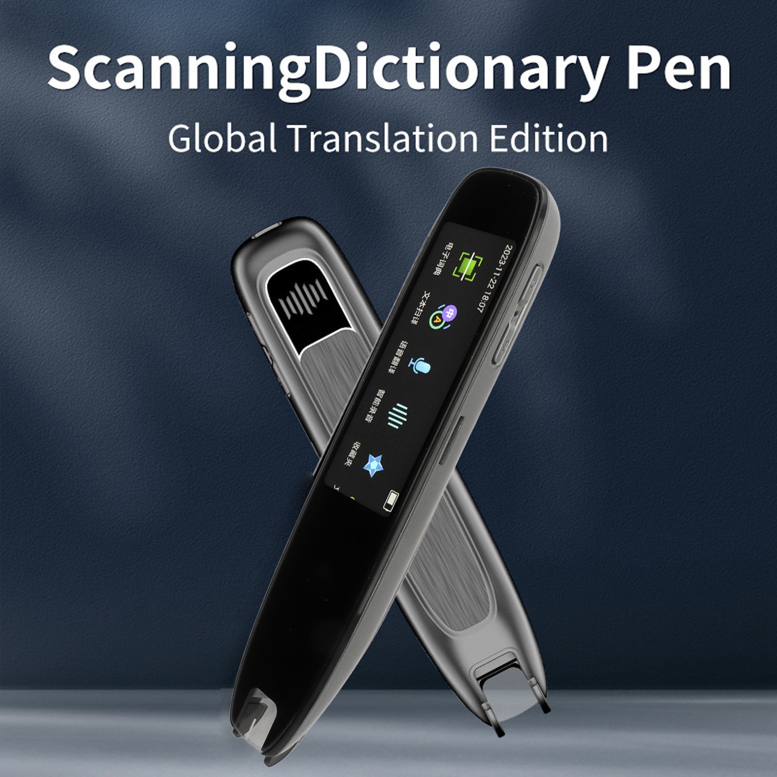 Escáner de bolígrafos, lector de bolígrafos, escaneo, traducción, línea sin línea, HD, pantalla táctil amigable con los ojos, lector de bolígrafos portátil para libros de texto, periódico