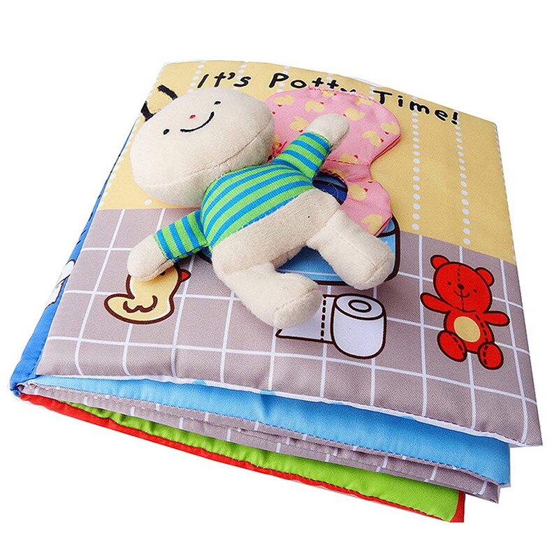 JJOVCE Baby Book bambini bambini libri di stoffa per bambini tridimensionali come fare il bagno andare vasino risorse di apprendimento educativo precoce