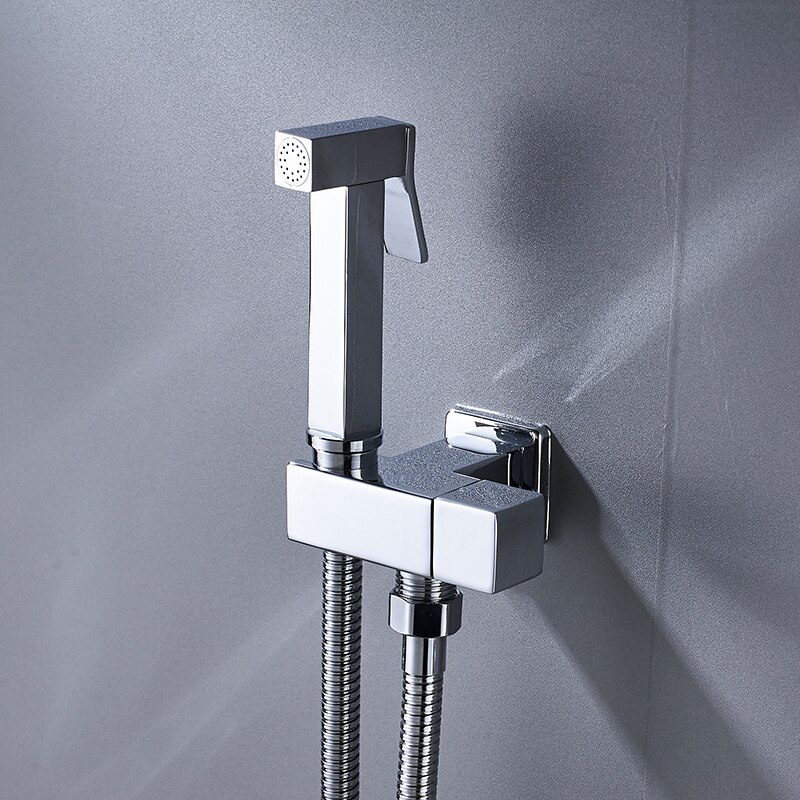 ULGKSD Bidet Kranen Chrome Messing Sproeier Nozzle en Koud Water Para