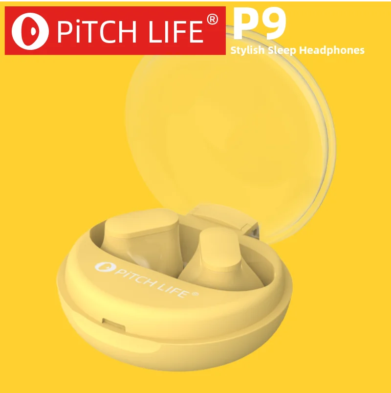 PiTCHLIFE-Auriculares Bluetooth con luz táctil RGB para dormir, cascos universales estéreo de , antisudor, sonido HD, P9: YELLOW
