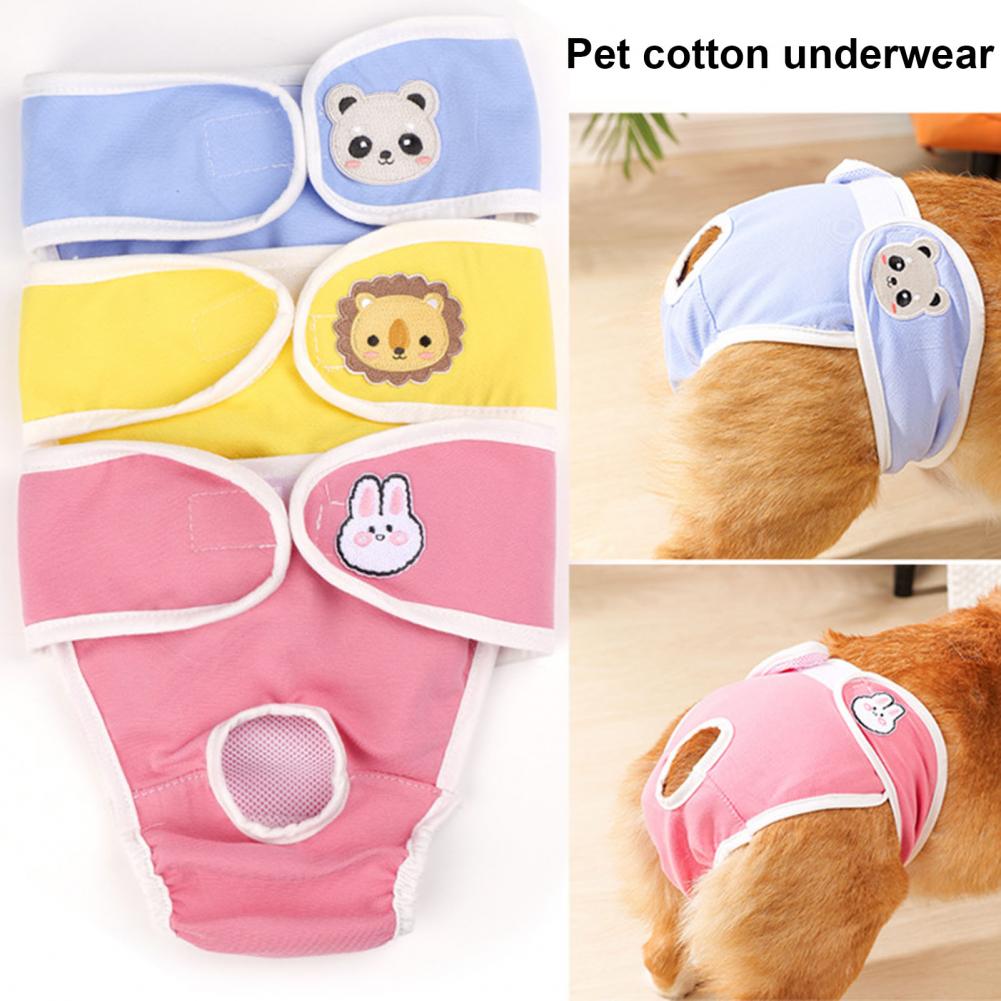 Dog Period Underwear Breathable Pet Menstrual Pants for Small Medium Dogs Female Dog Diapers with Panties for Periods