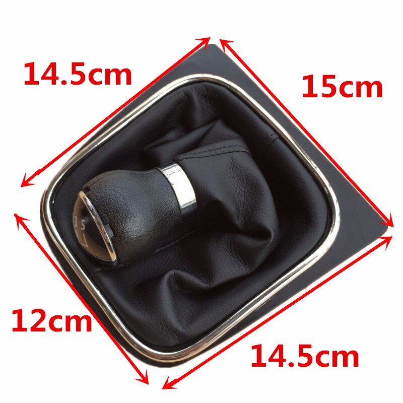 For Volkswagen VW Golf 5 V MK5 MK6 Jetta R32 2004 Car-Stying 5/6 Speed Stick Gear Shift Knob With Leather Boot Collar Case