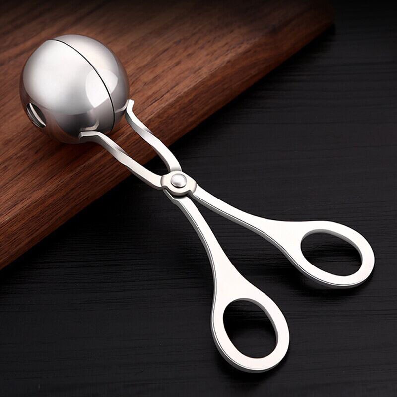 304 rustfrit stål kødmelon baller non-stick tang kage pop frikadelle ske is scoop cookie dej scoop