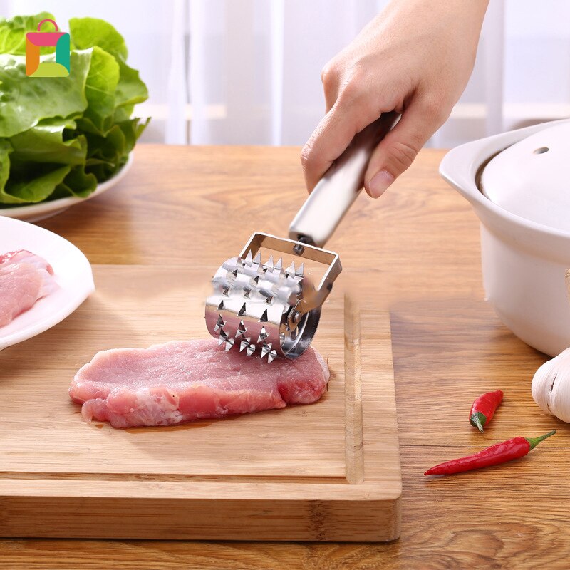 Stainless Steel Tender Meat Hammer Meat Tenderizer Roller Meat Barbecue Tool Kitchen Meat Hammer Tool