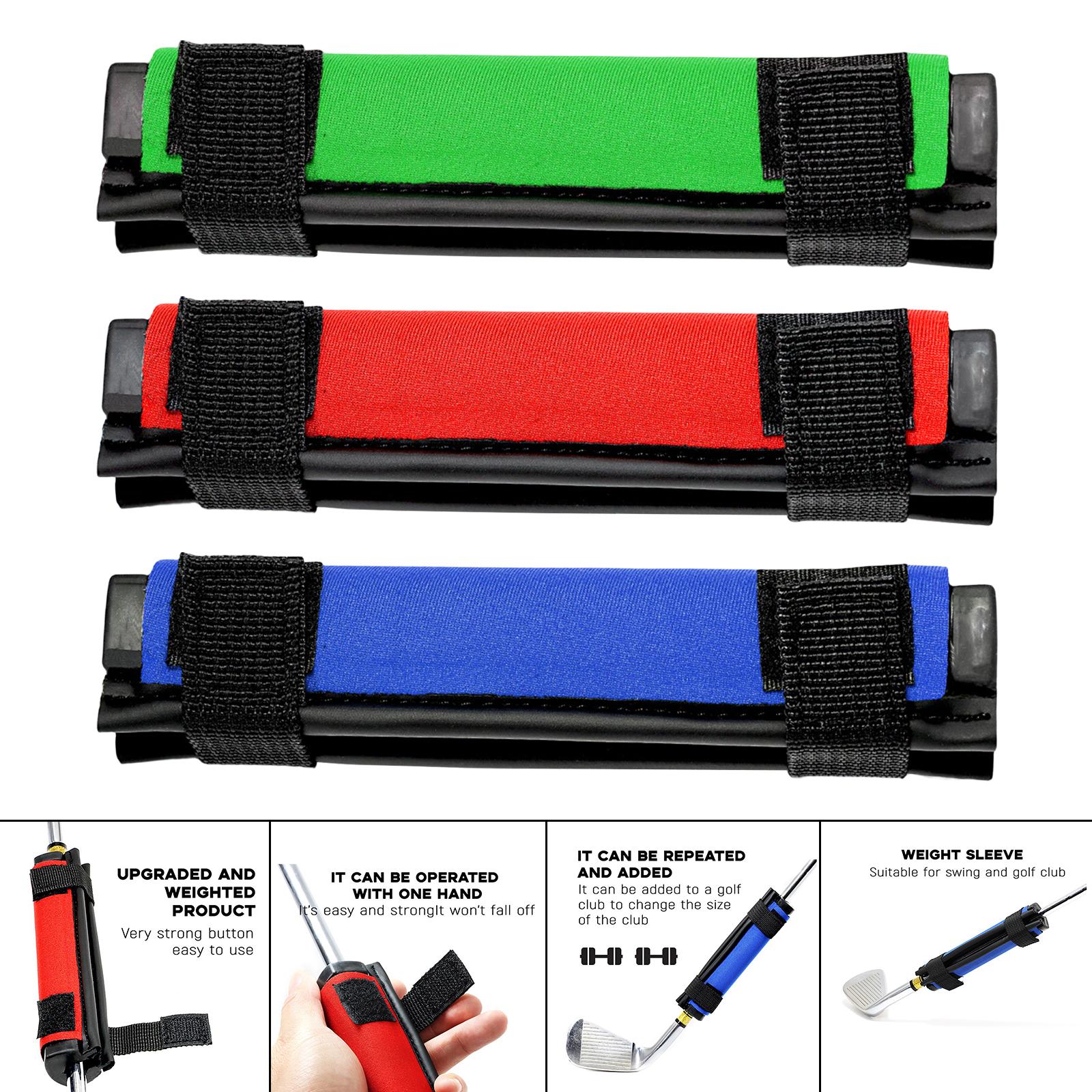 Golf Club Swing Weight Ring Warm Up Trainer Aid Golf Grip Swing Weighter Golf Club Head Weighter Lift Strength Training Tool