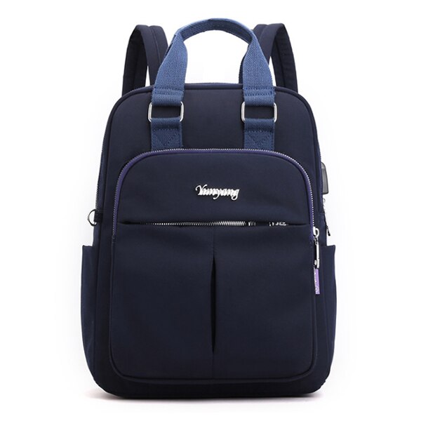 ACELURE Anti-vol USB Charge Nylon sac à dos étanche femmes école sacs à dos sac à dos sacs d'école adolescentes filles sac de voyage: Deep blue