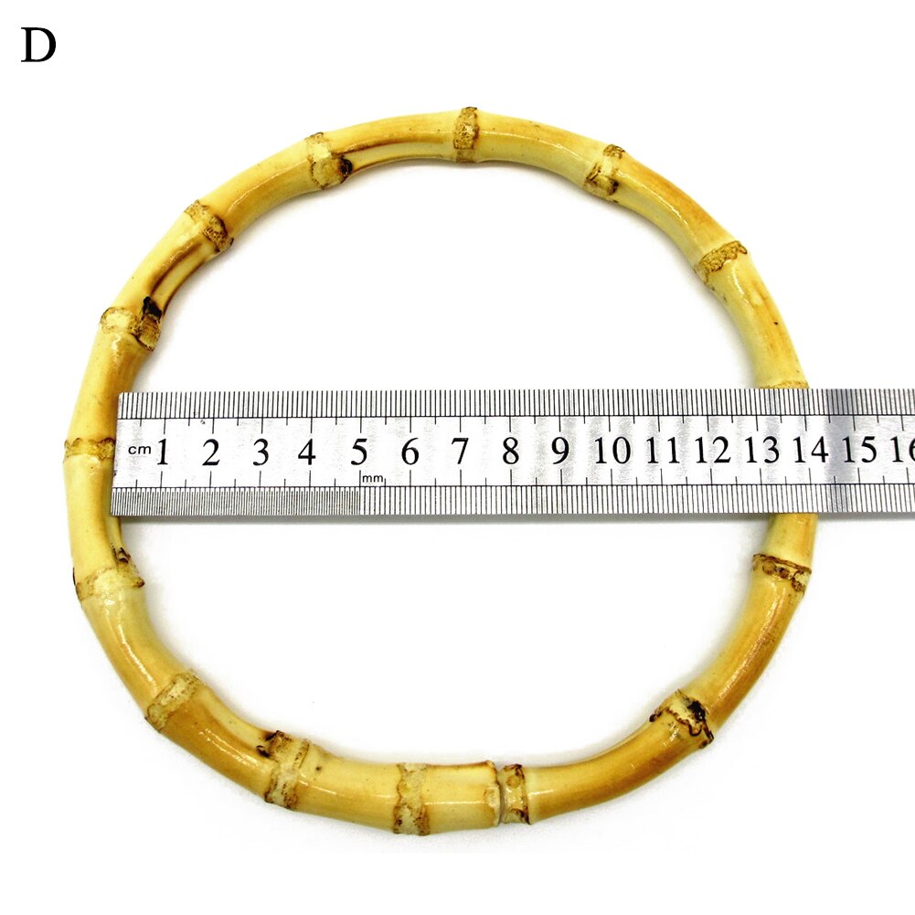13cm 15cm runde bambusposehåndtak for håndlaget håndveskebytte diy tilbehør til poser veskehåndtak anse de sac: D