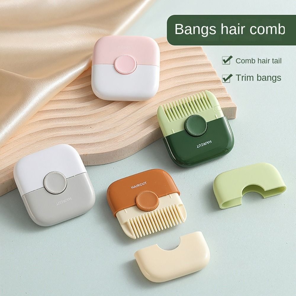 Recortador de pelo 2 en 1, peine de peluquero, cortador de pelo con flequillo, Mini herramientas de maquillaje para el hogar, accesorios de corte de pelo de belleza para adelgazar