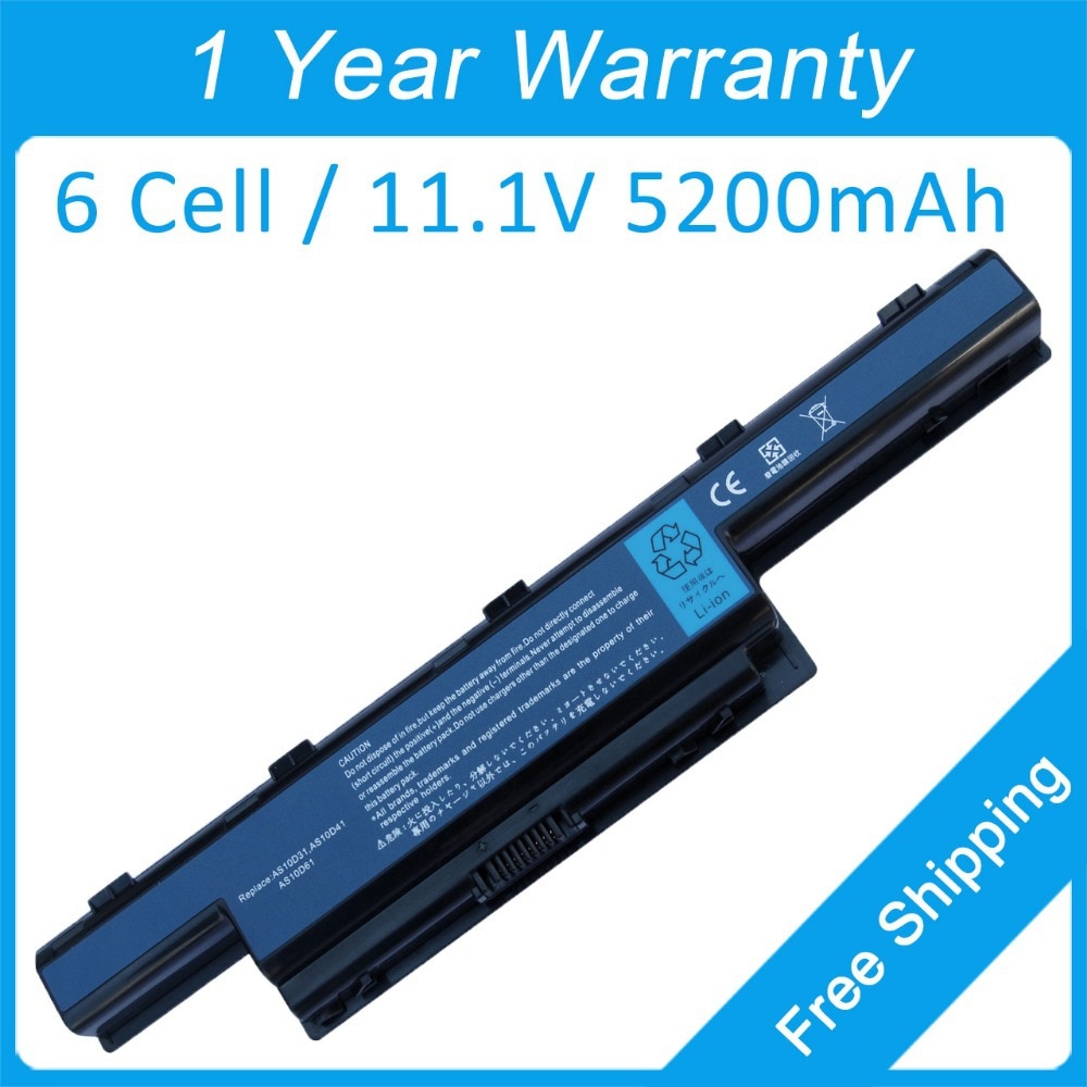 5200mah laptop battery for acer Emachines D640 E529 E440 E442 D730 D732 D642 D644 BT.00606.008 BT.00607.125