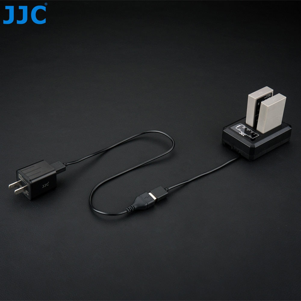 JJC USB Dual Batterij Travel Charger voor Olympus BLS-50 BLS-5 BLS-1 E-M10 & Mark II III, e-PL9 E-PL8 Camera Batterij Vervangen BCS-5