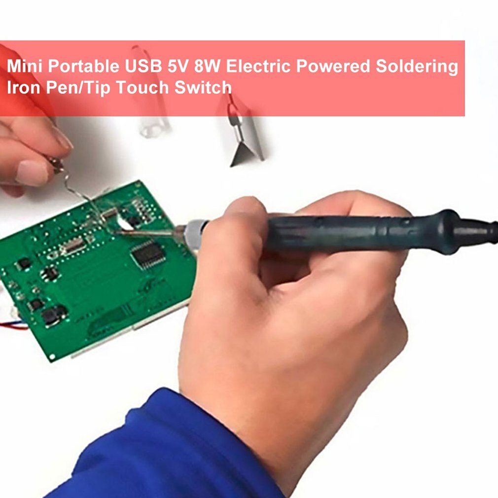 Mini Portable USB 5V 8W Electric Powered Soldering Iron Pen/Tip Touch Switch Adjustable Electric Soldering Iron Tools