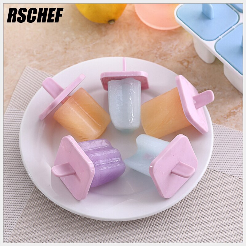 RSCHEF Ice mold Homemade Ice Cream Tool With Lid Eight Moulds