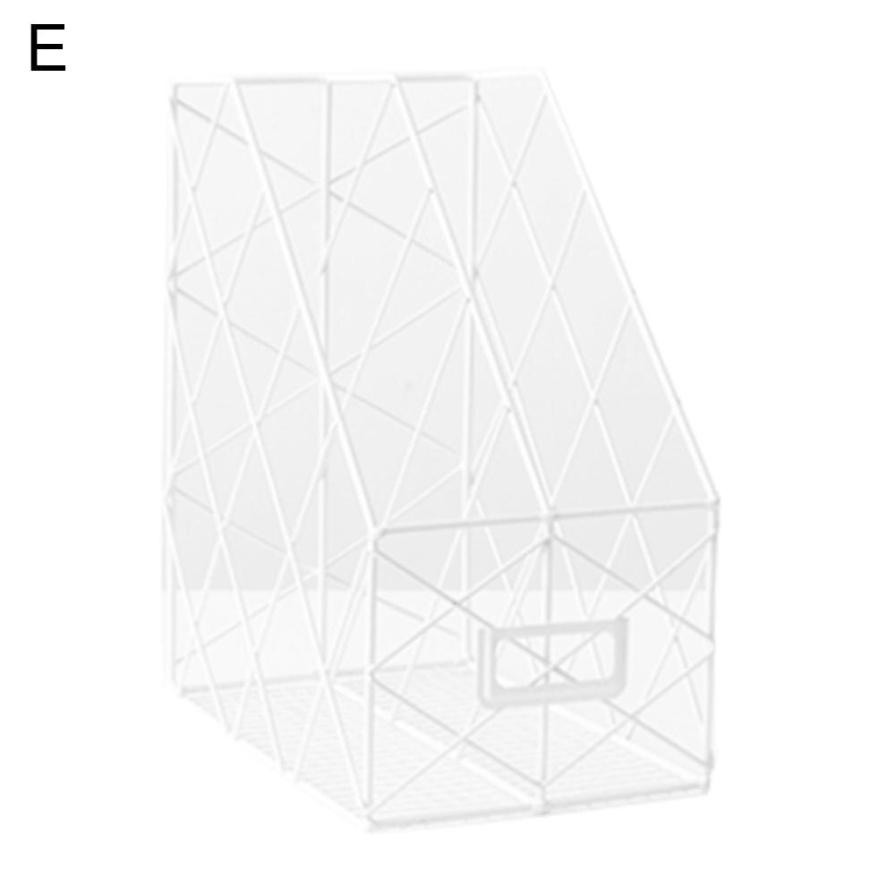 1/2/4 Layers Iron Grid File Book Storage Shelf Organizer Holder Desktop Rack: 2 Layer White