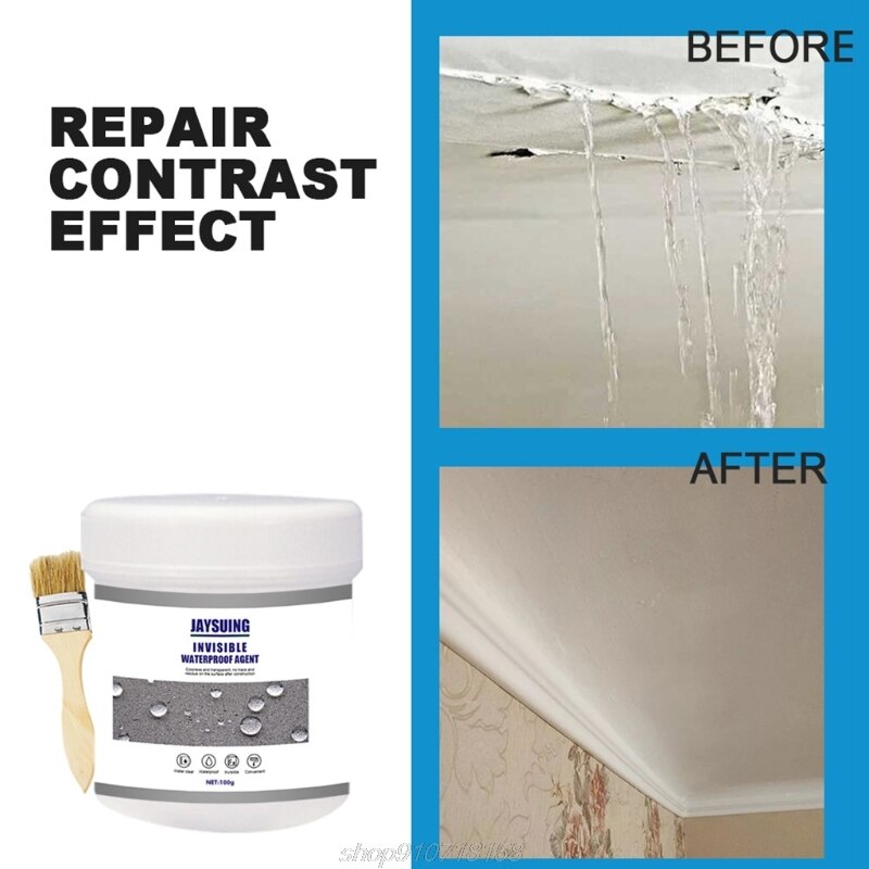 Transparent Waterproof Coating for Exterior Wall of Toilet Kitchen External Wall Roof Patching Tape Brush M23 21