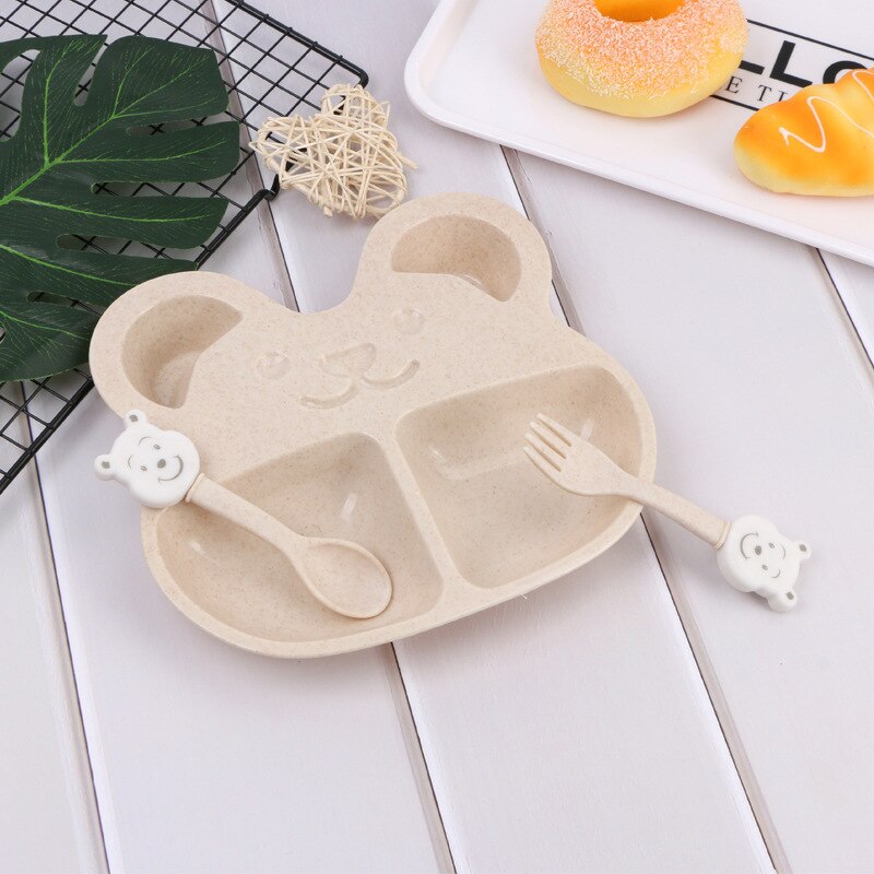 3Pcs/Set Baby Feeding Food Tableware Solid Toddle ... – Vicedeal