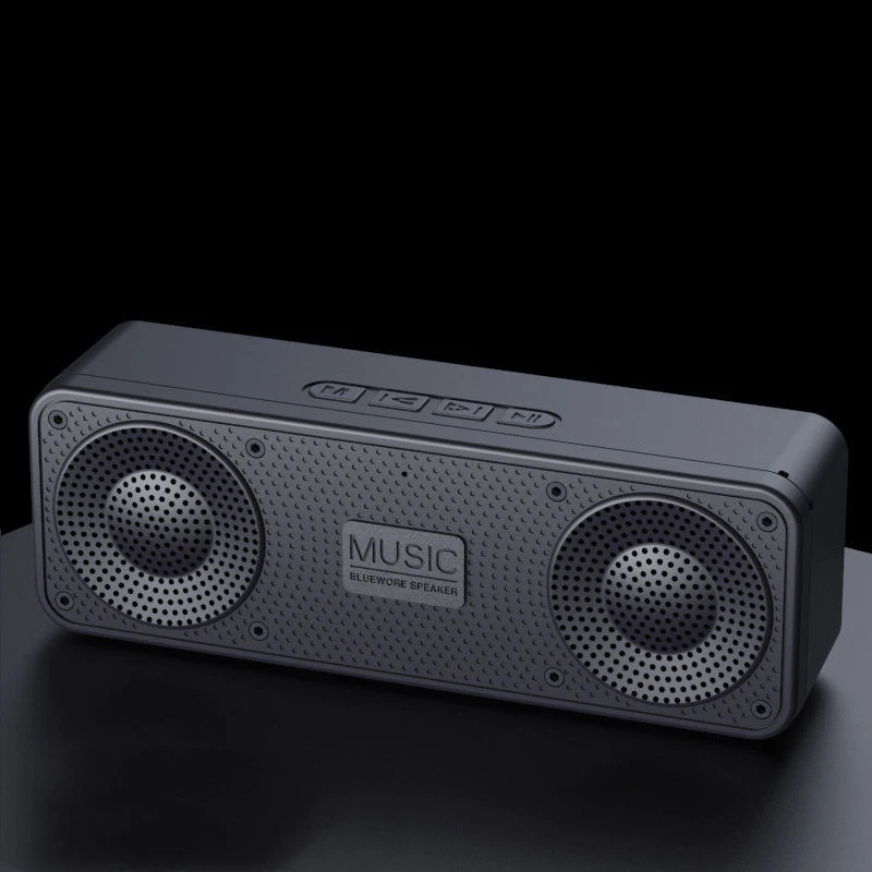 Altavoz inteligente Bluetooth inalámbrico S18 multifuncional con micrófono Audio para teléfono móvil ordenador Subwoofer tarjeta para exteriores Radio: Negro