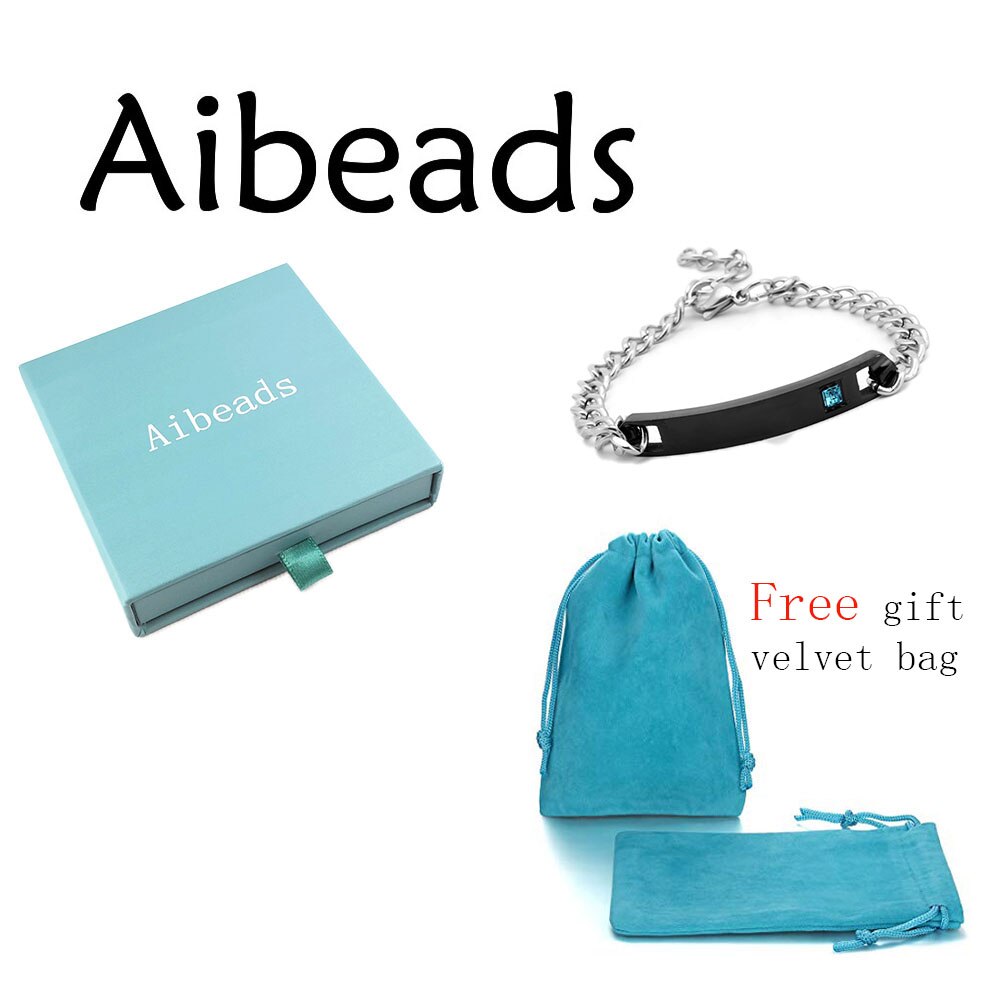 Aibeads Kleine Cirkel Tag Verstelbare Stretch Armband Order Belettering Speciale Betekenis