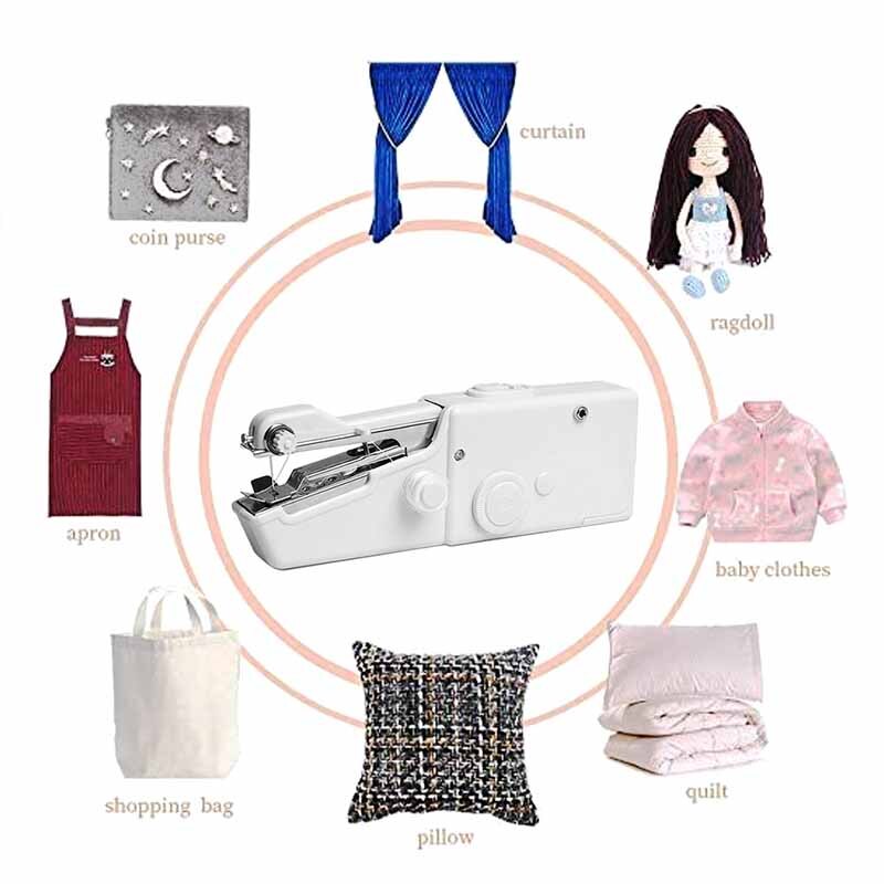Minimáquina DE COSER manual portátil, cosido a mano rápido, cosido a mano, costura, ropa inalámbrica, manualidades, máquina de coser eléctrica doméstica