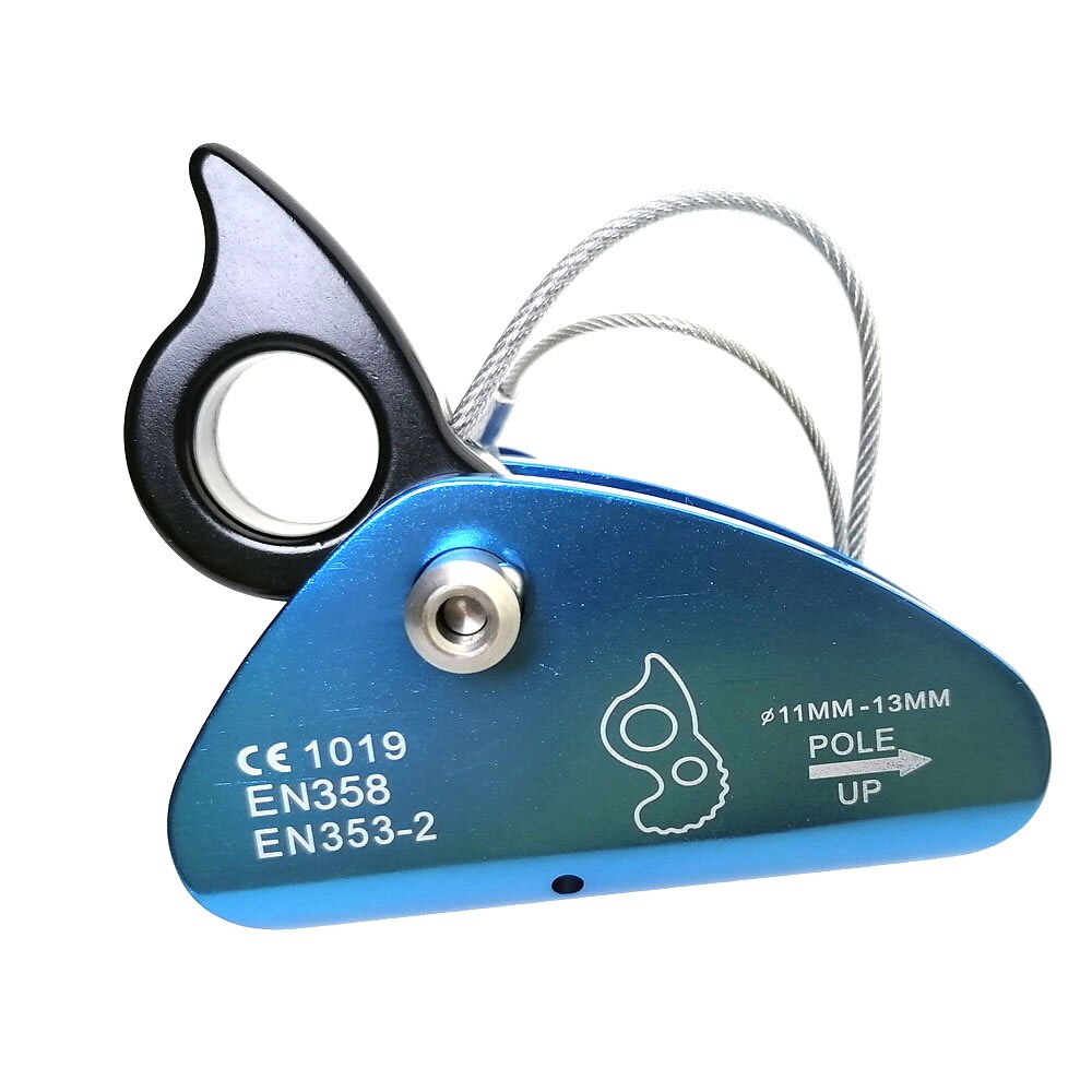 11-13mm Rope Clamp Grab Self-braking Stop Climbing Carabiner Rope Clamp Grab Rescue Rappel Climb Accessories Climbing Descender