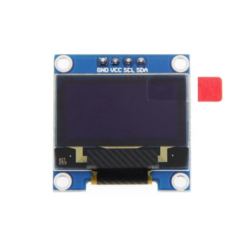 0.96 tommer iic  i2c seriel gnd 128 x 64 oled lcd led display modul ssd 1306 til arduino kit blå skærm