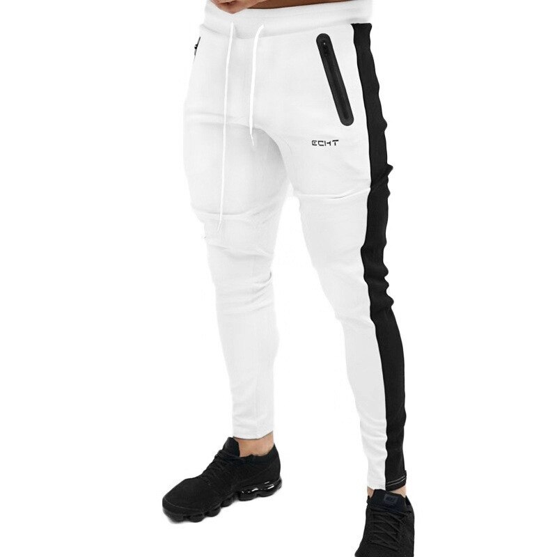 Joggers Broek Mannen Gym Joggingbroek Zip Pocket Running Katoen Skinny Training Broek Mannelijke Fitness Workout Sportkleding Potlood Broek