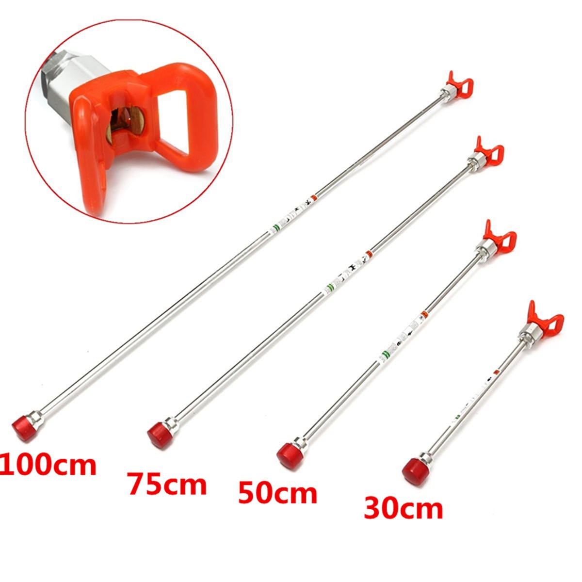 Drillpro 20cm-100cm Sprayer Extension Rod Airless Paint Spray Guns Tip Extension Pole for Titans Wagner Spraying Machine
