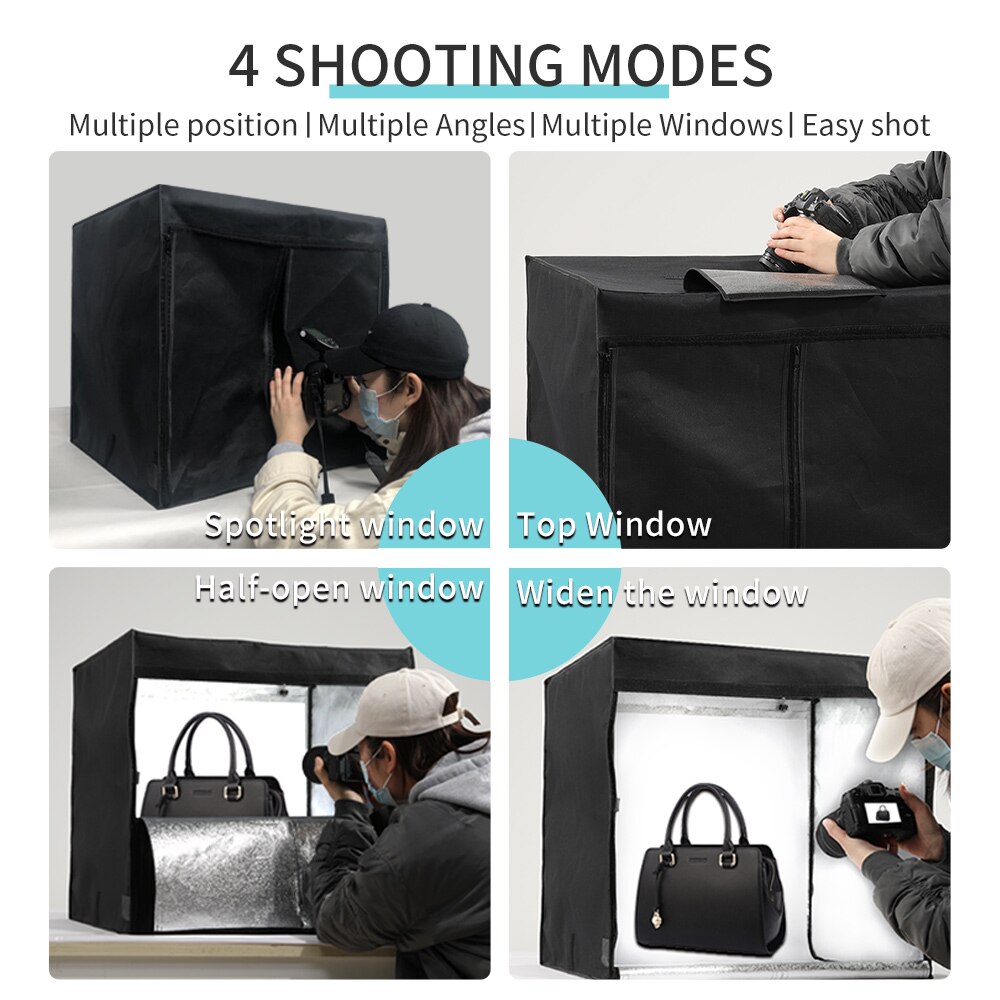 40cm*40cm Photo Box Dimmable Shooting Light Box Portable Folding Light Tent Softbox for Table Live Product Photograghy