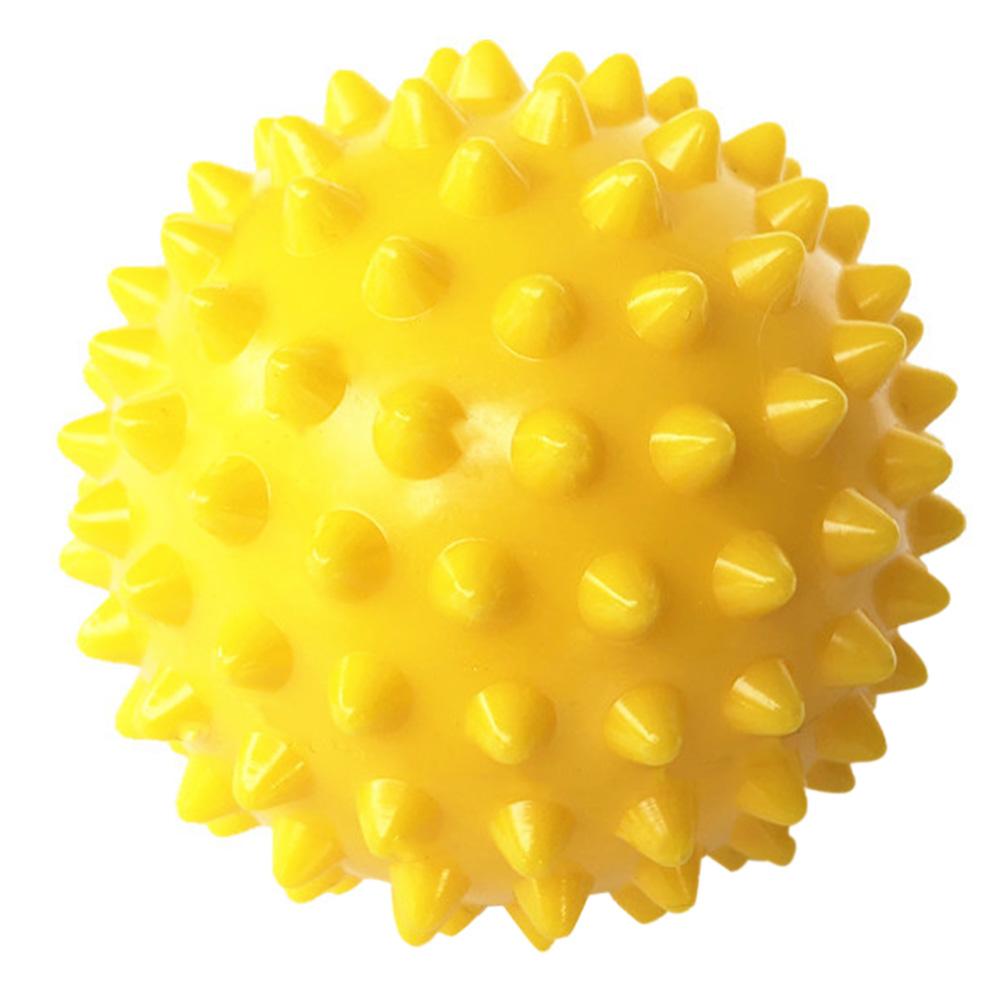 Pvc Spiky Massage Bal Trigger Point Sport Fitness Hand Voet Pijn Stress Relief Spier Ontspannen Bal: YELLOW