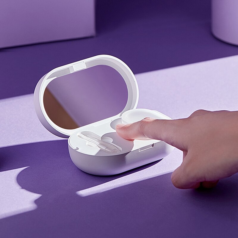 Ultrasonic Cleaner Contact Lens Cleaning Machine Contact Lens Accessories 56000Hz High Frequency Vibration Magnetic Charging