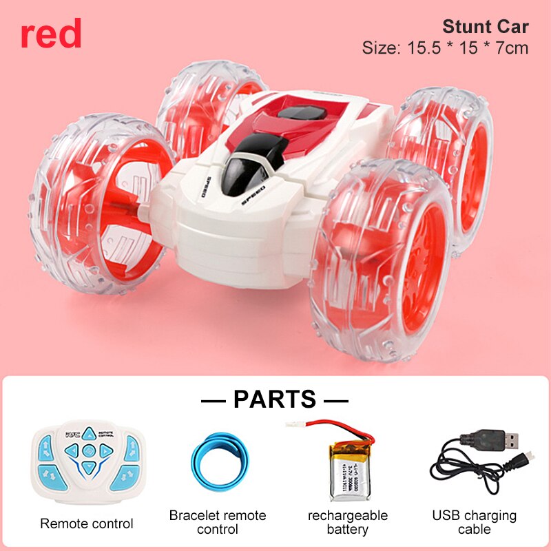 Coche teledirigido de 2,4G y 4 canales para niños, coche con deformación de acrobacias, Rock Crawler, coche con tapa de 360 grados, Robot de juguete para niños