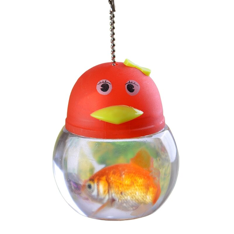 Małe plastikowe akwarium przenośne pojedyncze akwaria rybne z sznurkiem robić przenoszenia wiszące butelki robić karmienia żółwia losowy kolor