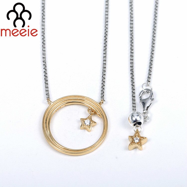 Authentische 925 Sterling Silber Halskette Original Venus Mond Halskette Schmuck Für frauen Hochzeit DIY Schmuck