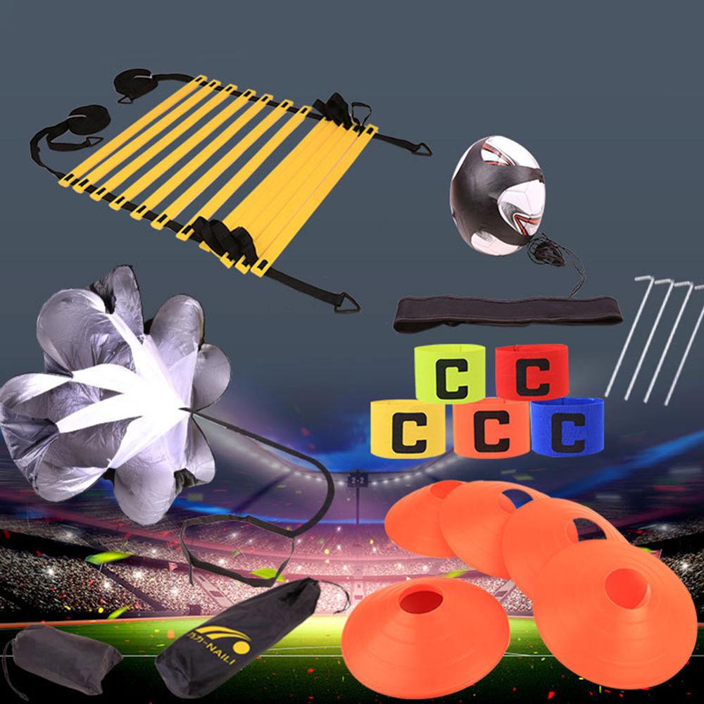 Football Training Ladder Set Agile Ladder With Ground Nail Sign Disc Resistance Umbrella Up Ball With Jump Grid Ladder