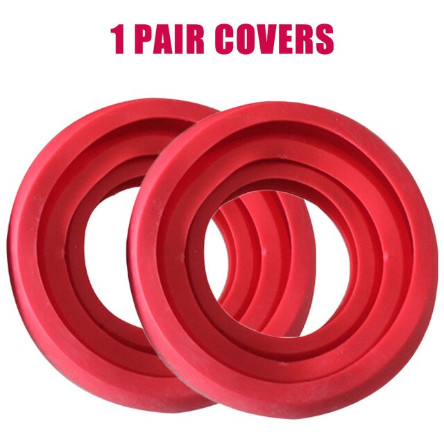 DMAR-ensembles de couvercles en caoutchouc pour haltères, couvercle de protection pour tranches d'haltère, silencieux et antidérapant, équipement d'entraînement physique, accessoires: Red