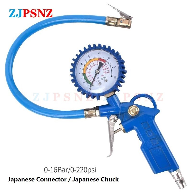 0-220 psi 0-16 bar auto bil japan däck lufttrycksmätare däckinflator däcktryck digital display bildäck tryckmätare: Kastanjebrunt