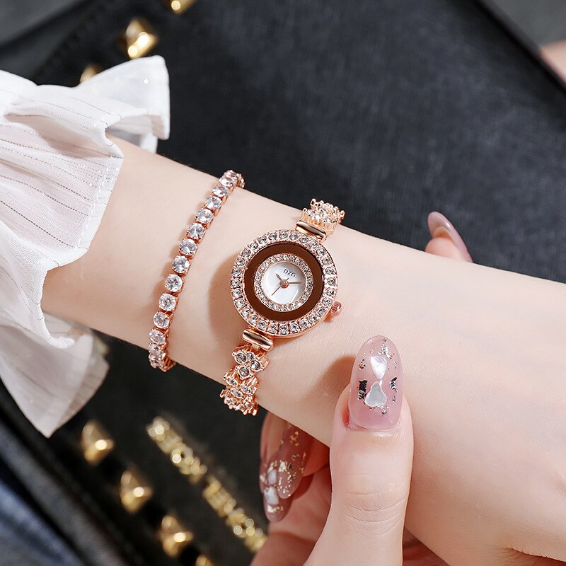 Mode Vrouwen Horloge Met Diamanten Horloge Dames Top Luxe Dames Casual Vrouwen Armband Crystal Horloges Relogio Feminino