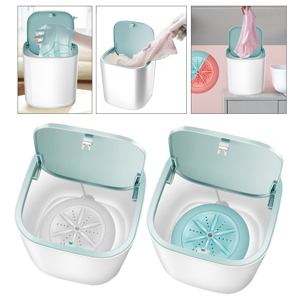 Washing Machine 3.8L 18W for Makeup Brushes Travel Camping White Blue Washing Machines