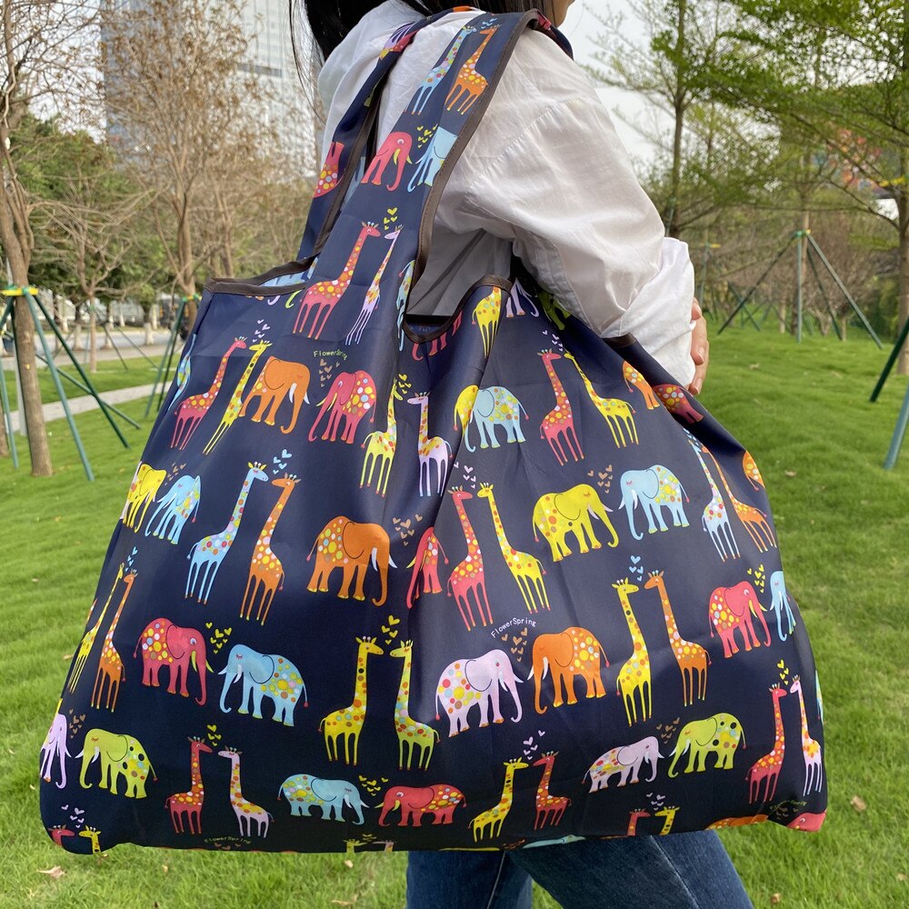 Opvouwbare Boodschappentas Herbruikbare Boodschappentassen Scheurvast Nylon Tas Geschikt Voor Kruidenier Recycling Bag Grote: 32019