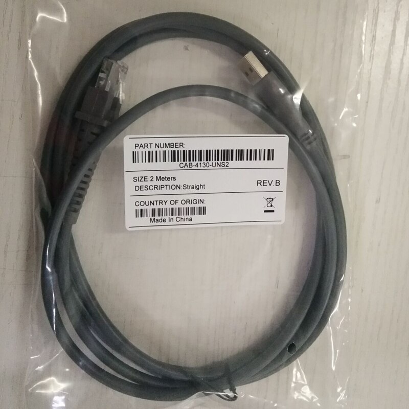 USB 2M prosty kabel robić transmisji danych dla obsługi Datalogic D100 GD4130 QD2130 GD4430 QW2120 QD2100 skaner