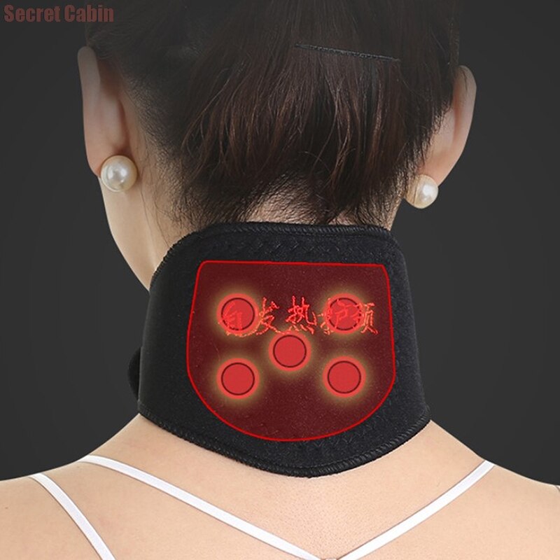 49*10Cm Magnetische Therapie Neck Spontane Zelf Verwarming Hoofdpijn Belt Neck Massager