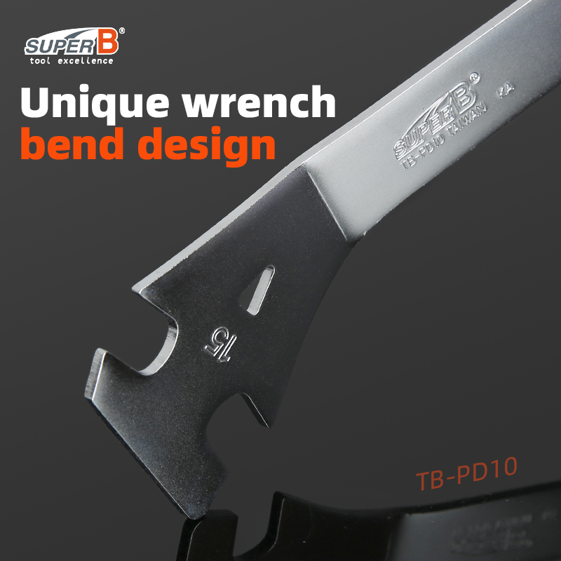 Llave de Pedal de bicicleta SUPER B de 15mm, mango Extra largo, pedales de bicicleta de montaña y carretera, removedor de instalación, herramienta de reparación de llave de repuesto