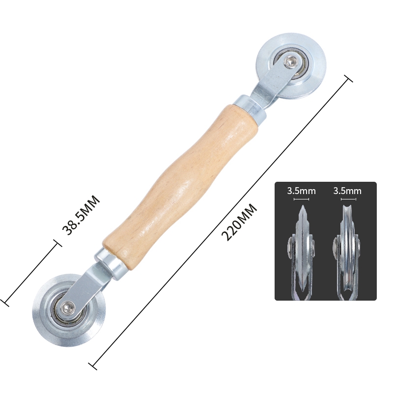 Outils de roulement d'écran rouleau de réparation de cannelure d'écran Installation de porte fenêtre rouleau cannelé de manivelle outils domestiques rouleau cannelé manuel: Indigo