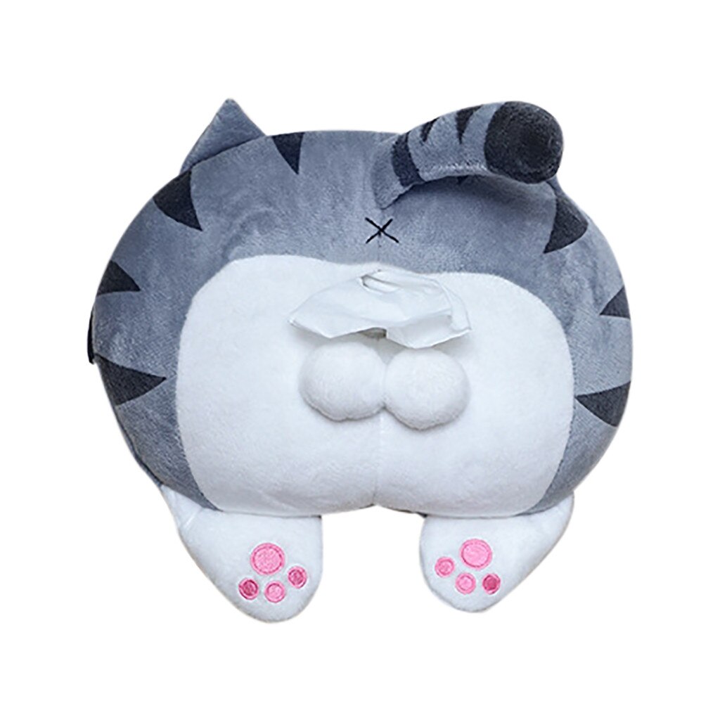 Car Tissue Box Cartoon Car Tissue Holder Seat Back-mounted Tray Cat Corgi Butt Tissue Dispenser Auto Car Interior Decoration: Default Title